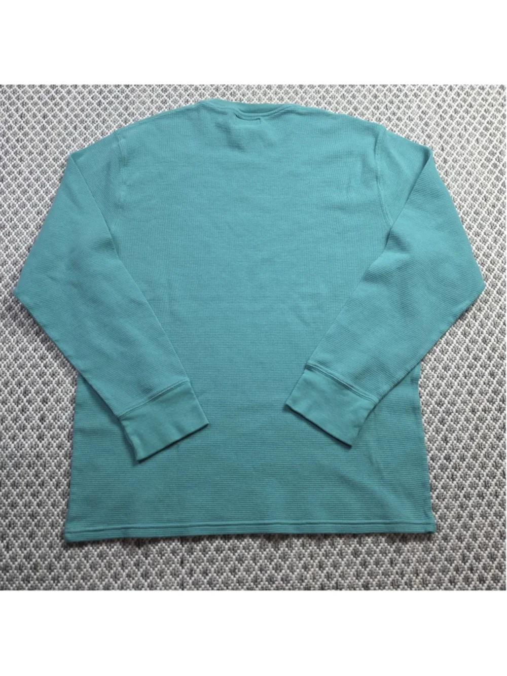 Polo Ralph Lauren Mens 2XL Waffle Knit Thermal Shirt Long Sleeve Teal Pony